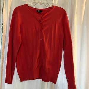 Eddie Bauer cardigan. Lightweight button front. Pink. Large.